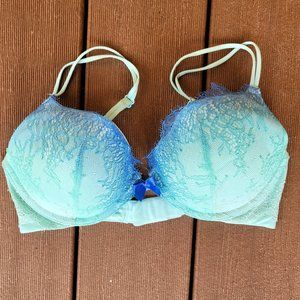 Victoria's Secret Very Sexy Push Up Bra with Blue Ombre Lace - 32D